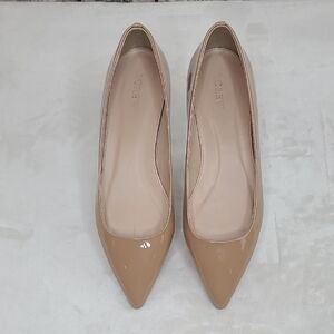J Crew Classic Harper Patent Leather Pointy Toe Slip On Flats Nude Style B1791